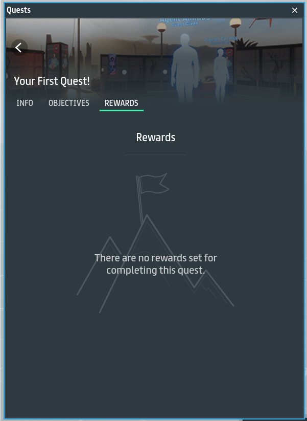 Sansar Quest rewards panel